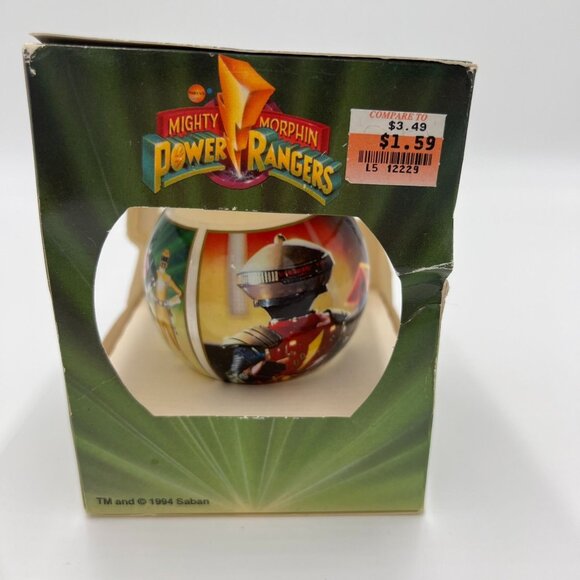 Mighty Morphin Power Rangers 1994 Christmas Ornament Saban In Box Vintage 2.5" - Picture 2 of 6